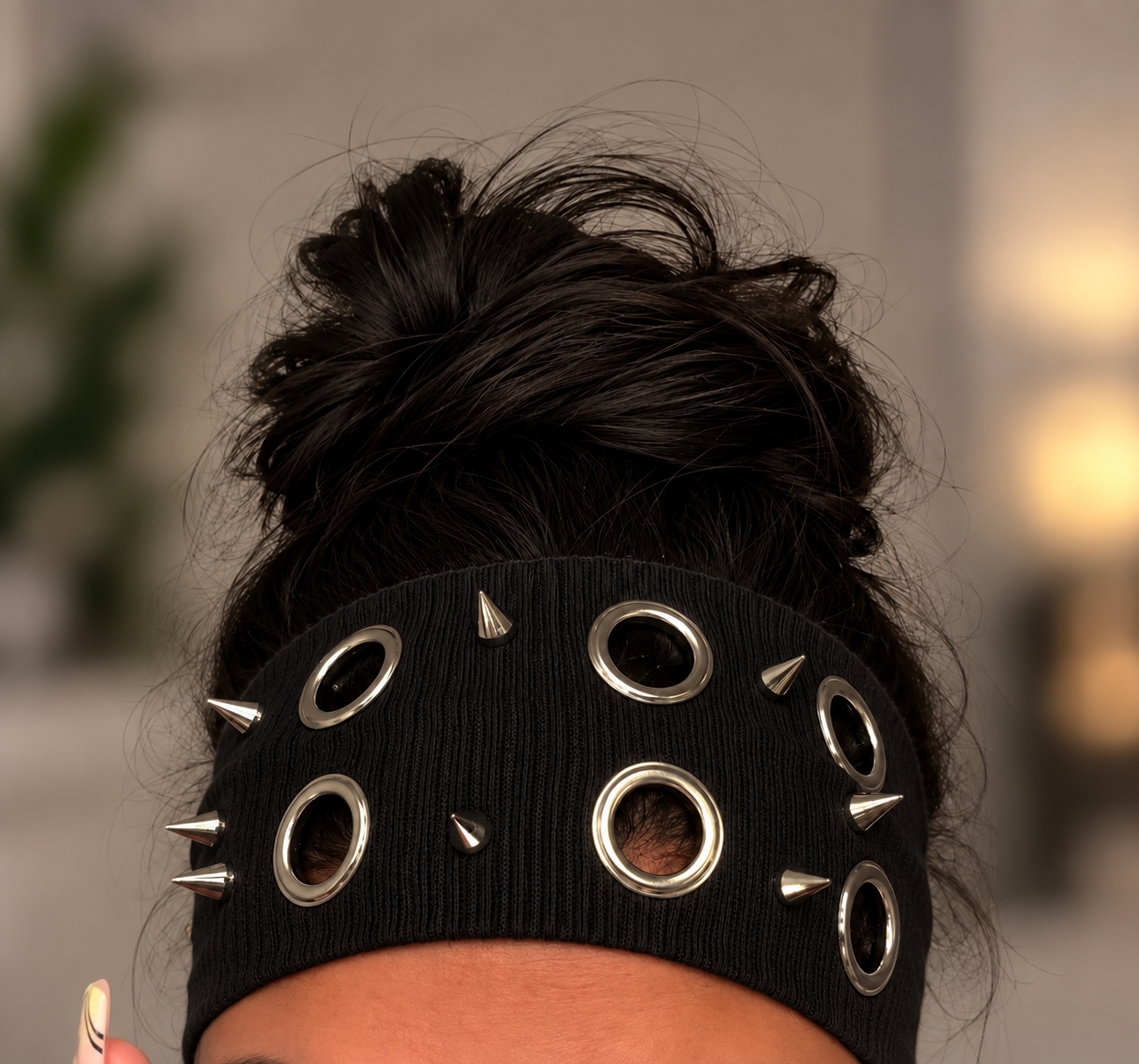 Black spiked headband